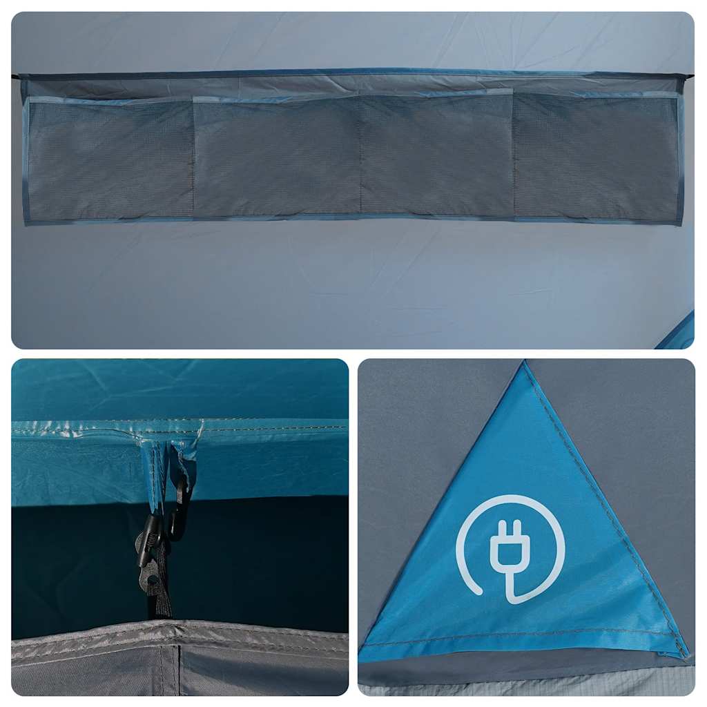 3 Person Tunnel Tent Blue Waterproof
