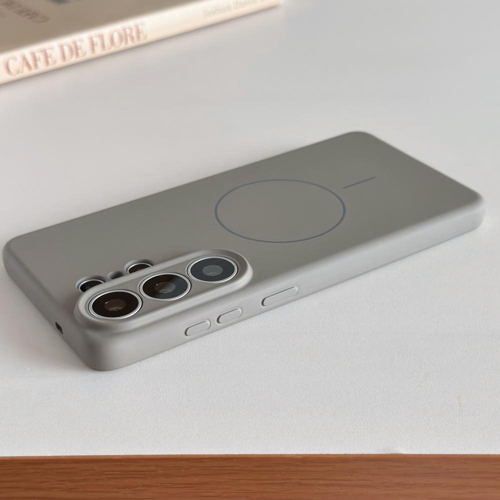 Matte Soft Silicone For Magsafe Phone Case For Samsung S26 S25 S24 S23 S22 Plus Ultra Wireless Charge Magnetic Full Bumper Cover