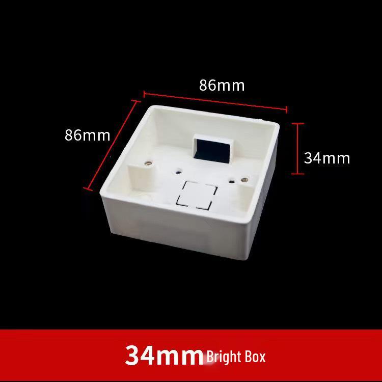 Cutie de joncțiune dublă PVC86 ignifugă pentru montaj aparent pentru întrerupătoare și prize de perete