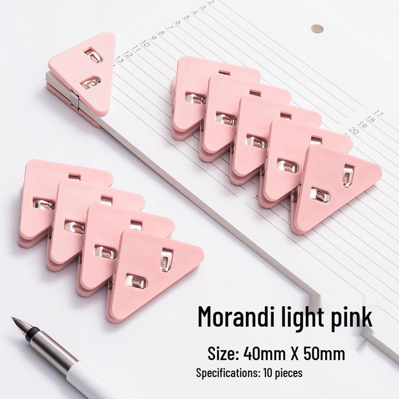 Transparent Triangle Corner Paper Clip - Office & Student Organizer