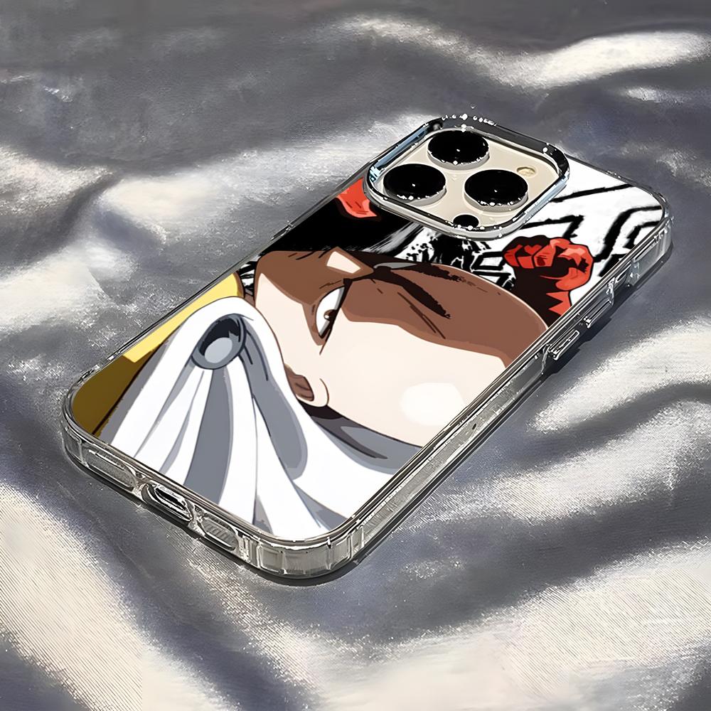 One-Punch Man Phone Case For IPhone 17 Pro Max 16 15 14 Pro Max IPhone 13 Pro Max 11 Plus Transparent Cover