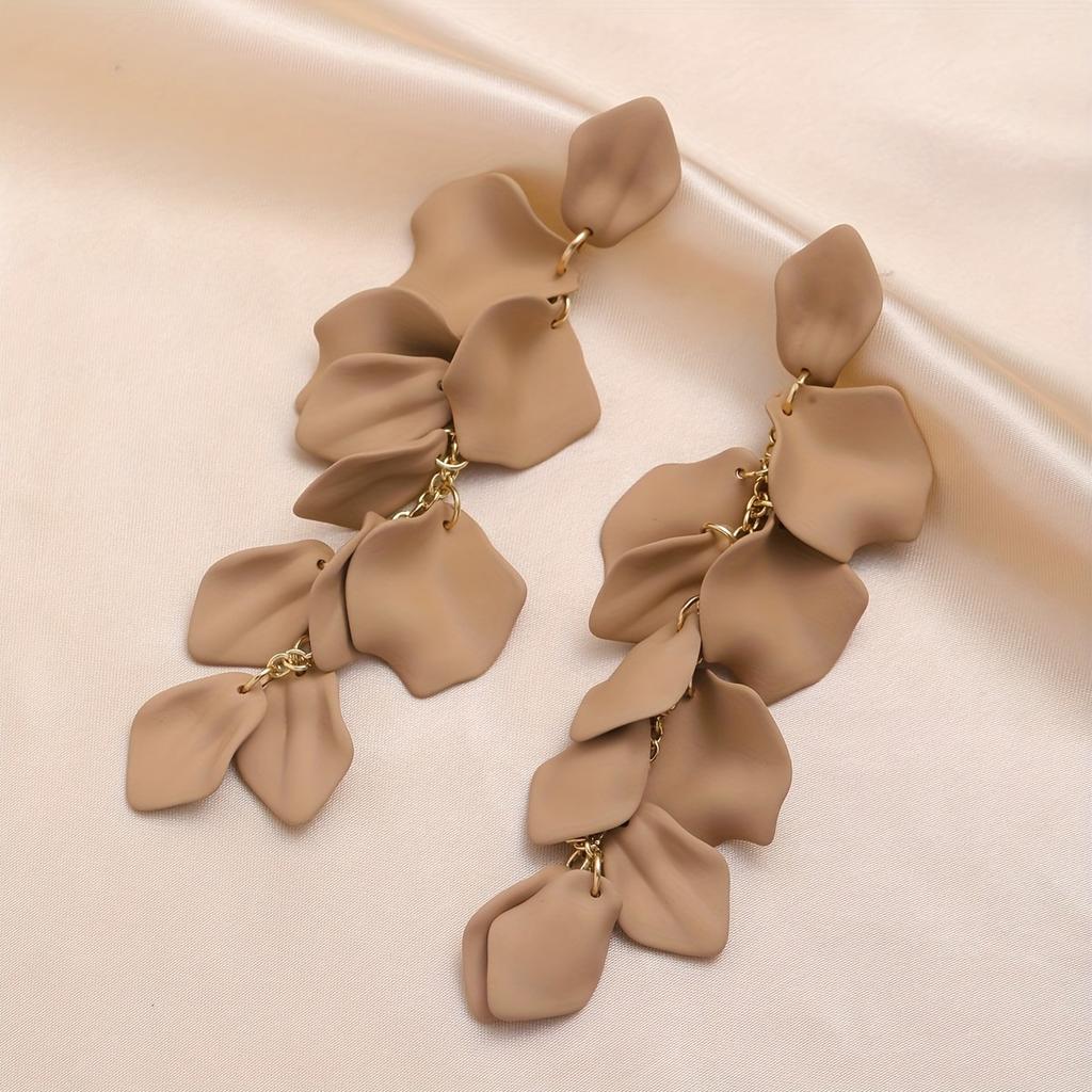 Bohemian Bunte Blumenohrringe Für Damen Mode Blütenblatt-Anhängerohrringe Party Hängeohrringe Schmuck Y2k Accessoires Bijoux