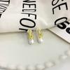 Heavy Industry Two-color Rear-hanging Water Drop Earrings for Women Fashionable and Handsome All-match New Ear Dresses