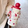 Portable Large Capacity 316 Stainless Steel Insulated Cup with Cartoon Design & Straw