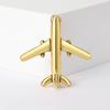 Stylish Rhinestone Aircraft Brooches for Women Enamel Transportation Pins Event Funny Luxury Gifts New Year Friends Decoration