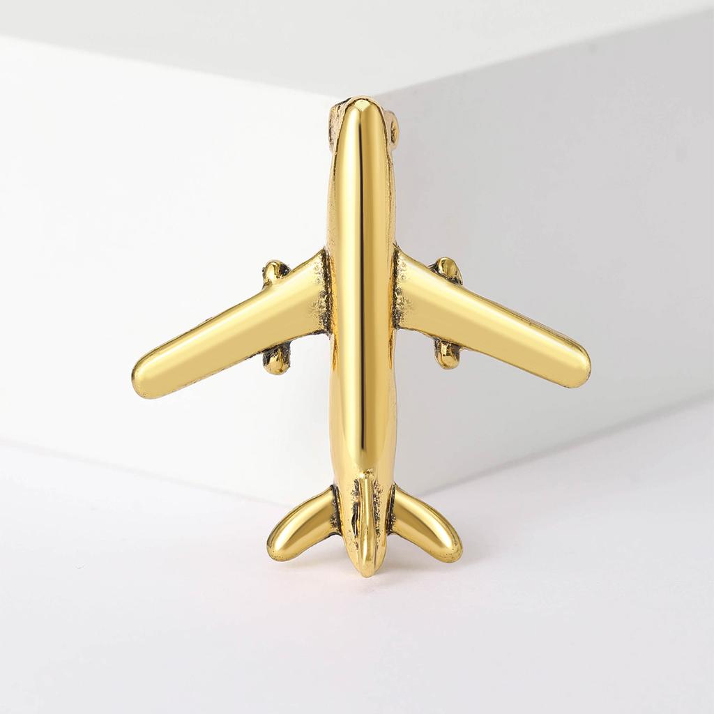 Stylish Rhinestone Aircraft Brooches for Women Enamel Transportation Pins Event Funny Luxury Gifts New Year Friends Decoration