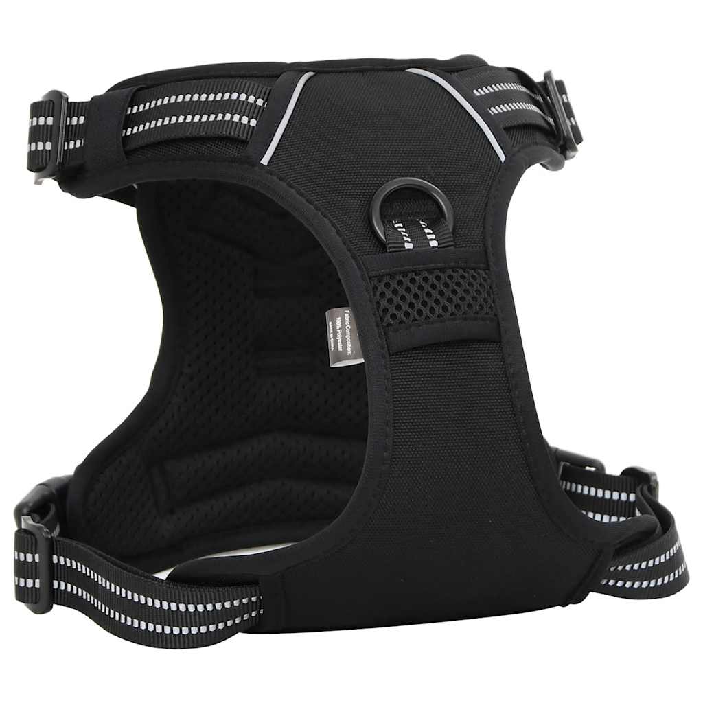 Reflective Adjustable Dog Harness Black XL
