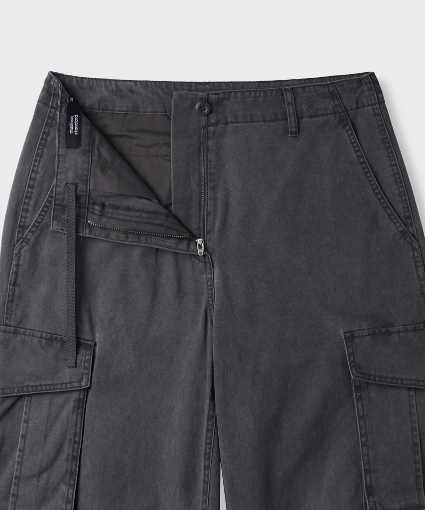 MUSINSA STANDARD WOMAN Pigment Wide Cargo Pants [Charcoal Grey]