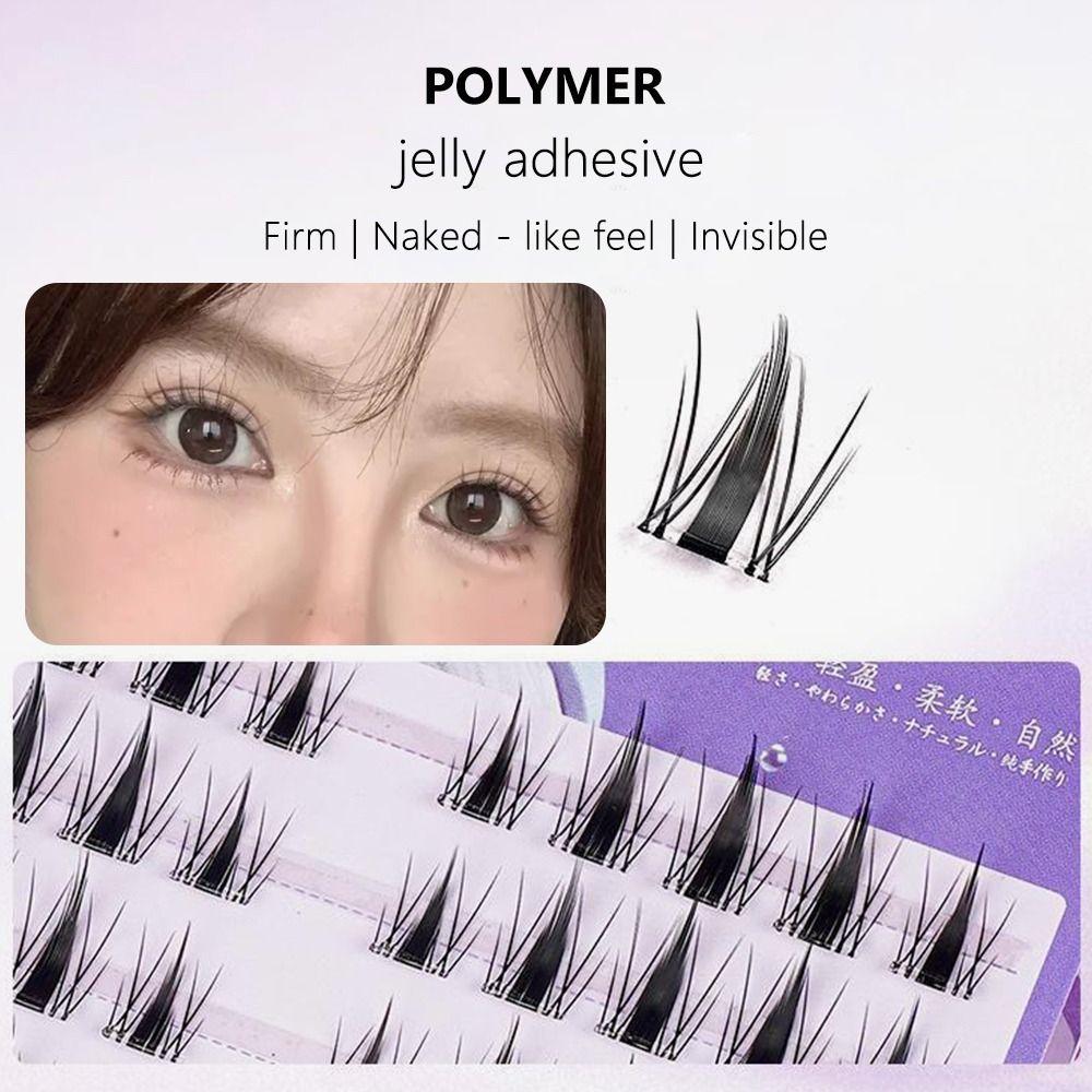 Anime Cosplay Manga Lashes With Jelly Glue Strips Cat Elf Eyelashes Makeup Supplies
