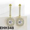 925 Sterling Silver Fashion Luxury Sparkle Zircon Square Earrings Ladies Birthday Anniversary Party Wedding Elegant Jewelry