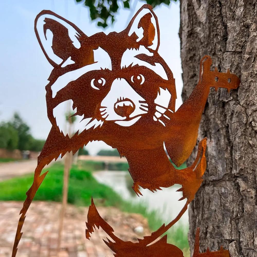 Садовые украшения Rusty Animal Garden Metal Yard Art Corten Steel Outdoor Decor Squirrel — фото 4