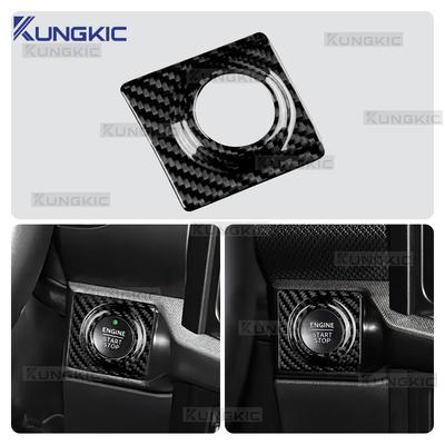 For Ford F-150 F150 14th Gen 2021 2022 2023 2024 2025 Real Hard Dry Carbon Fiber Sticker Car Start Stop Engine Outer Frame
