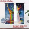 2D flat printing 2pcs Curtain Curtain Colorful Paint Splash Digital Printed Polyester Drapes Festive Curtains Perfect for Yard &