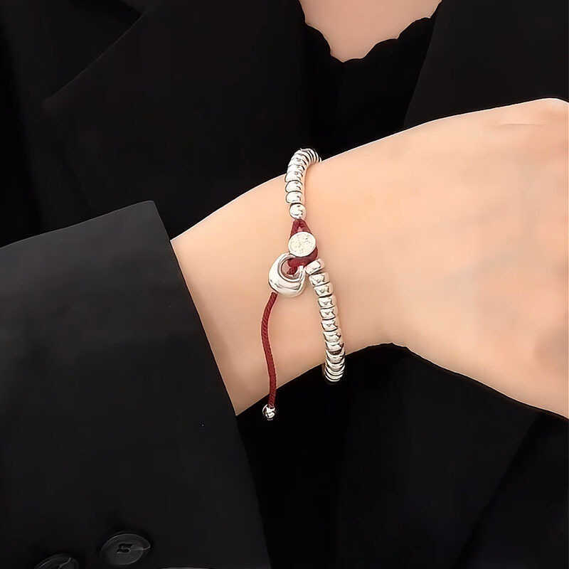 Peace and Joy Peace Lock Pendant Beaded Bracelet New Chinese Niche Bracelet Fashion Versatile High-end Jewelry Women