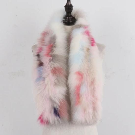 Hot Sale Natural Fox Fur Scarf Winter Women Knitted Real Fox Fur Scarves Outdoor Warm Lady Quality Genuine Fox Fur Muffler
