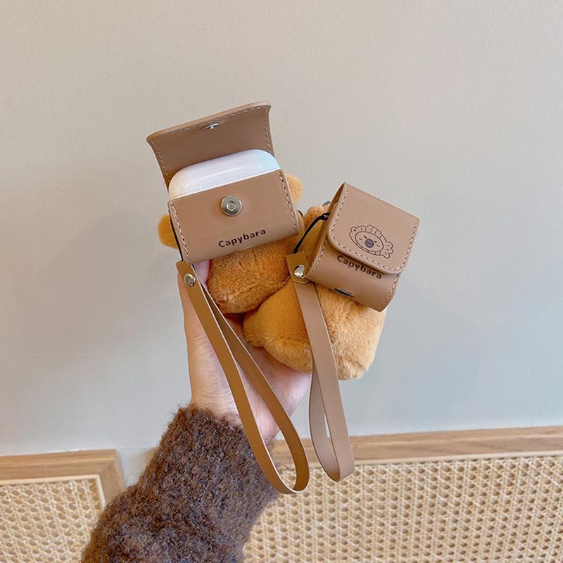 Capybara Backpack Case For Airpods 4 Airpod 1 2 3 Pro Pro2 Bluetooth Earbuds Charging Box Protective Earphone Case Cover