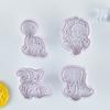 24 Pcs Dinosaur Shape Biscuit Cutter Plunger Cutter