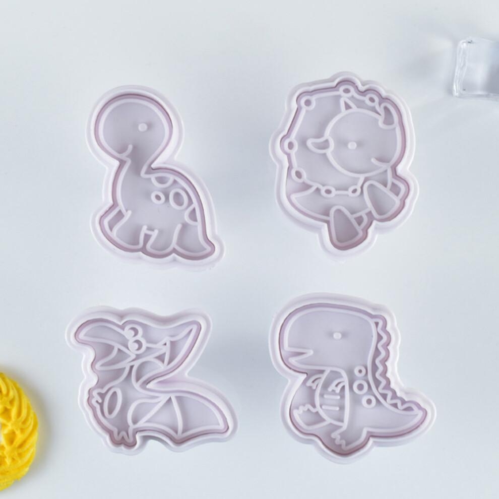 24 Pcs Dinosaur Shape Biscuit Cutter Plunger Cutter