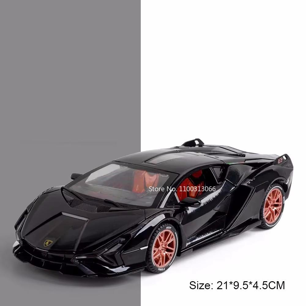 1:24 Lambor URUS Sian FKP37 Alloy Sports Cars Toys Models Diecasts Off-Road Vehicles Sound Light Miniature Model Car Kids Gifts