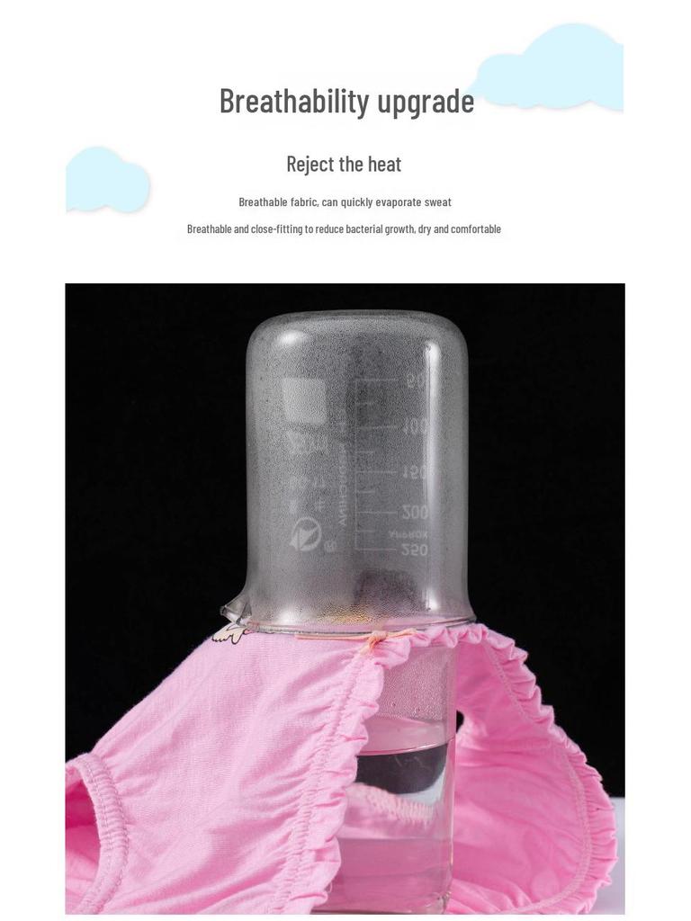 Korean Style Kids' Pure Cotton Cartoon Underwear - Medium & Large Girls' Triangle Shorts