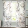 Abstract Marble Texture Modern Tulle Curtains For Living Room Bedroom Home Kitchen Window Sheer Curtains