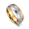 Vnox Wedding Ring for Women / Men Gold Color Love Engagement Couple Stainless Steel Lovers Jewlery Anniversary Gift US Size