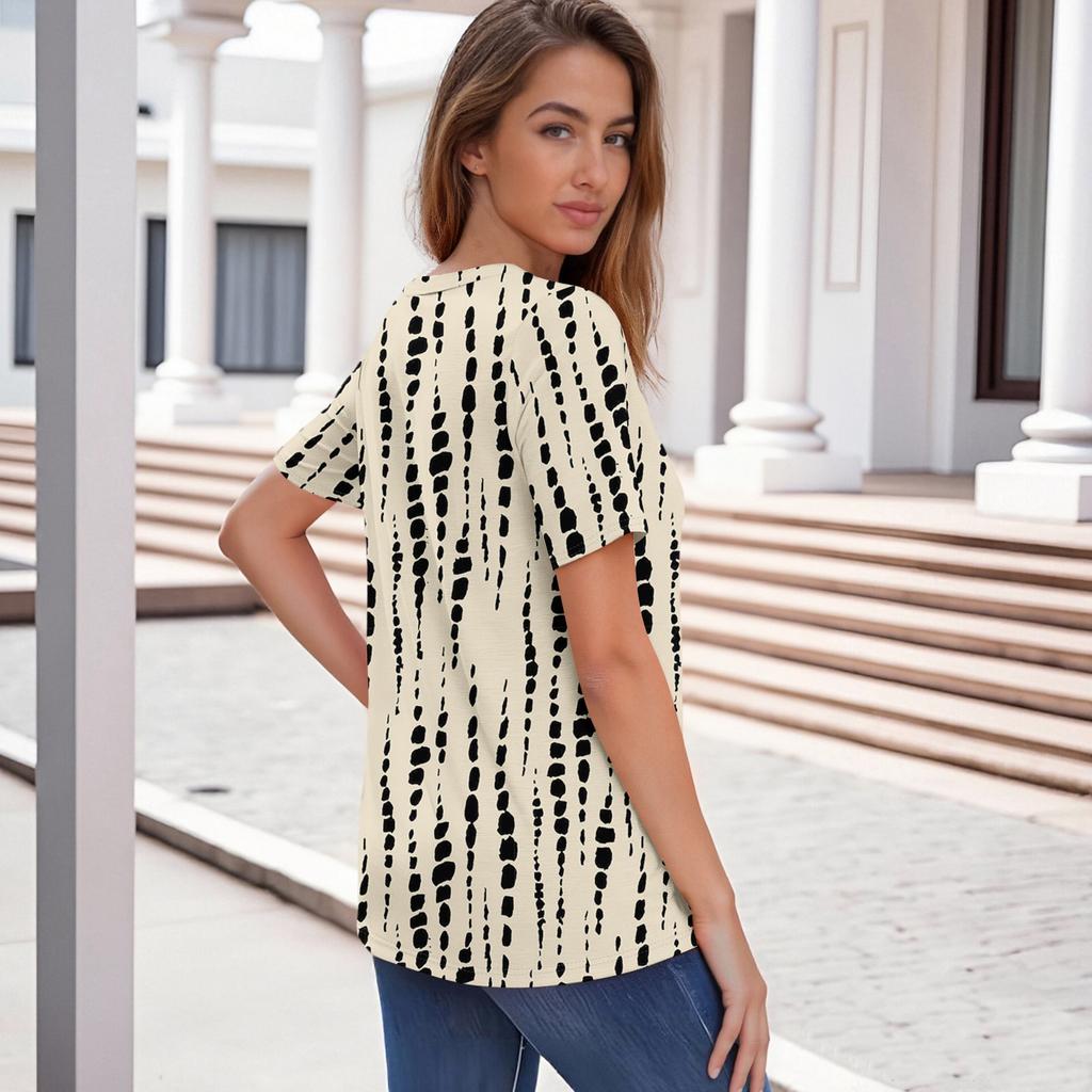 Summer Tops For Women Button Down Blouses For Women Dressy Casual V Neck T Shirts