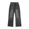 Spring and Summer American Fried Gray Black Beef Lightning Jeans Men's Straight Loose Trousers