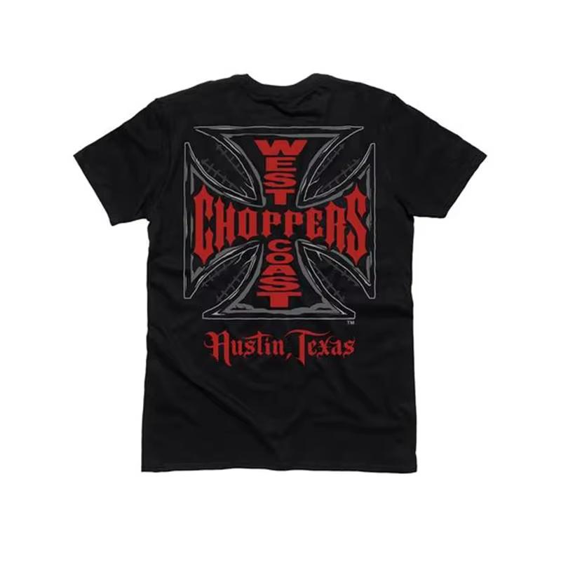 2026 Горячие Продажи WESTCOASTCHOPPERS Harley Американский Уличный Мужская Женская Хлопковая Футболка с Принтом Короткий Рукав Байкерская L