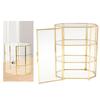 Glass Jewelry Box Organizer 3 Layer Cosmetic Storage Case Display for Rings