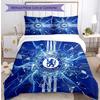 Set Lenzuola 3 Pezzi Stampato Chelsea FC Morbido Delicato sulla Pelle Lavabile Copripiumino e Federe Set Tutte le Stagioni Camera da Letto