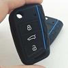 3 Button Car Key Cover Silicone Case For VW Golf 7 GTI POLO T-Roc T-Cross Touran Skoda Tiguan Octavia Kodiaq Rapid Fabia Seat