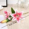 Artificial Lily Flower Real Looking 3D Printing Artificial Flowers Fake Flowers Flores for Wedding Home Garden Ornaments