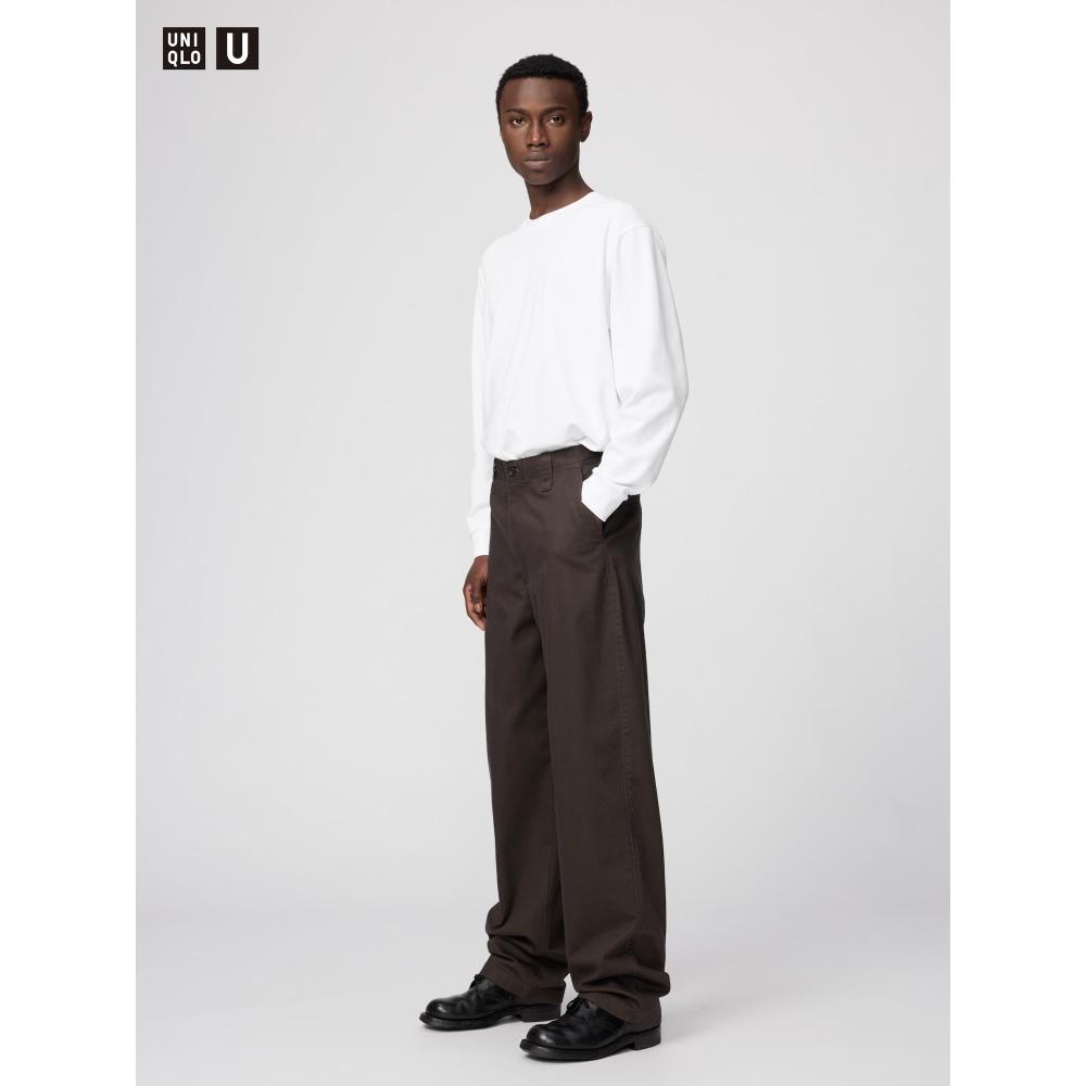 Uniqlo Wide Fit Chino Pants  Leg Length 85.5 Cm  Long Length 