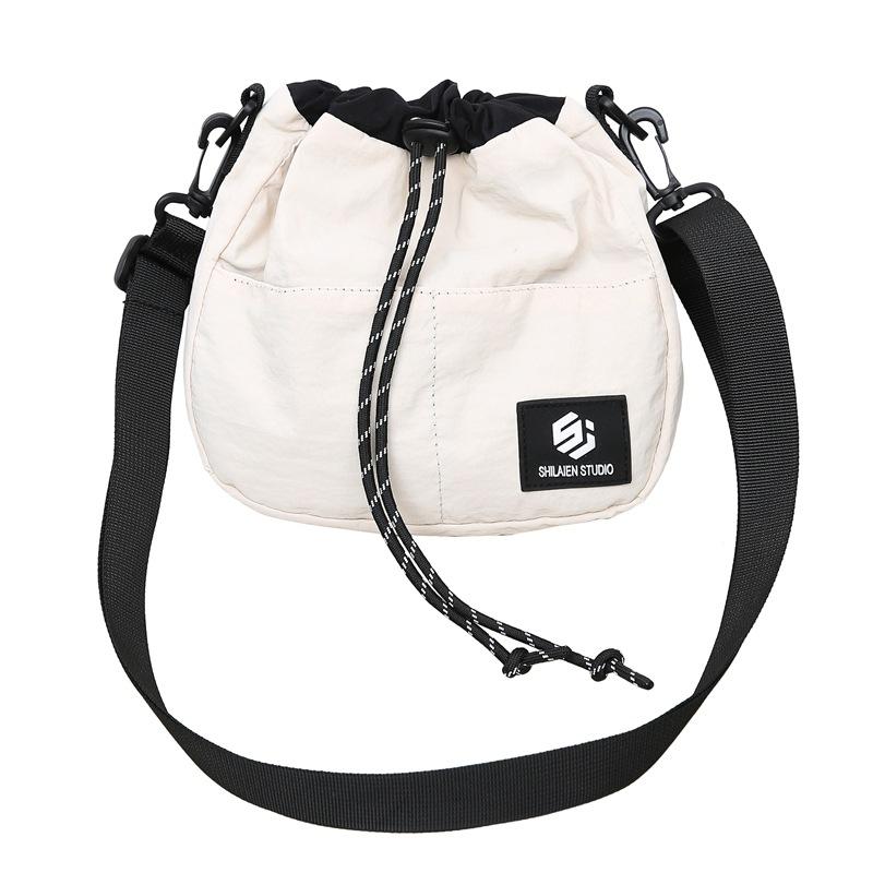 2025 Sports Messenger Bag Casual Small Bag Street Men's and Women's Functional Mobile Phone Bag Drawstring Couple Convenient Shoulder Bag