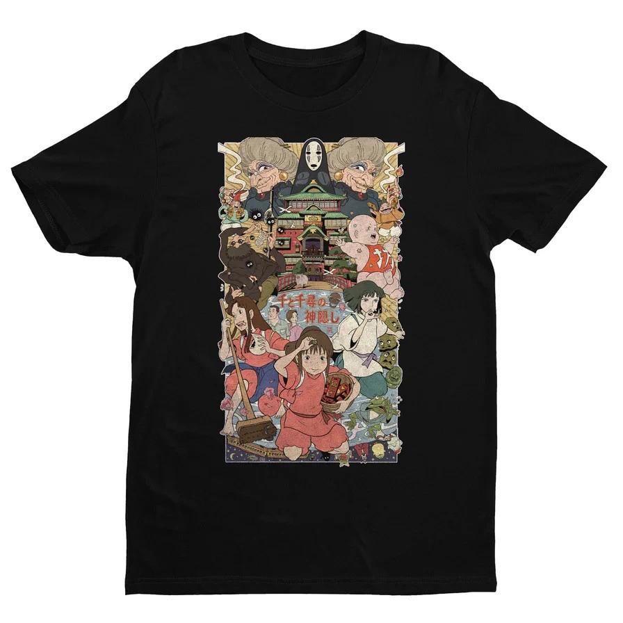 Anime Spirited Away Shirt Black T Shirt Size S 4xl S