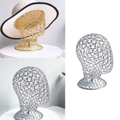 Creative Iron Art Wig Stand Mannequin Head Hollow Iron Hat Rack Suitable for Showcasing Wigs Hats and Accessories