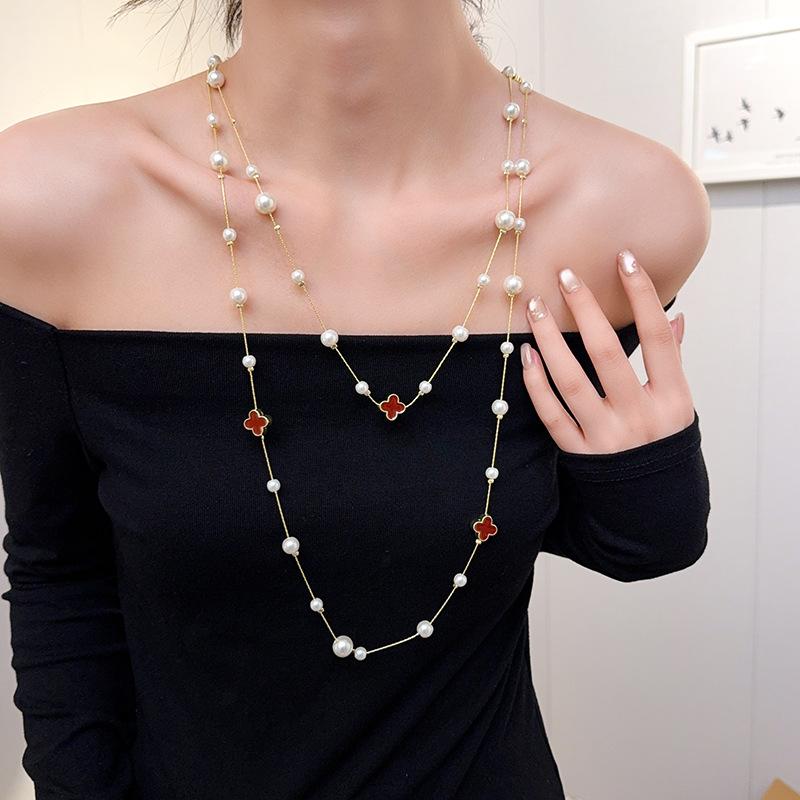 Fashion Multi-layer Sweater Chain Versatile High-grade Sense of Temperament Necklace Clothes Accessories Pendant Waist Chain