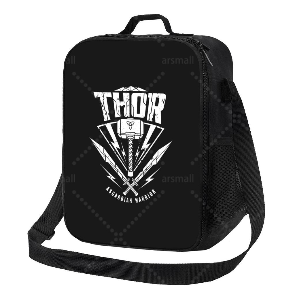 Thor Lunch Bag with Adjustable Shoulder Strap Reusable Thermal Bento Tote for Work Picnic Beach