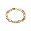 Bracelet - LUXENTER - Thalu - 18k Yellow Gold - White Zirconia - Width 8.5 Mm