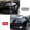Car Accessories Front Headlight Eyelids Eyebrows For BMW 5 Series F10 F11 2011-2014  Headlamp Eye Lid Cover Trim Sticker