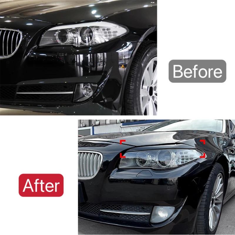 Car Accessories Front Headlight Eyelids Eyebrows For BMW 5 Series F10 F11 2011-2014 Headlamp Eye Lid Cover Trim Sticker