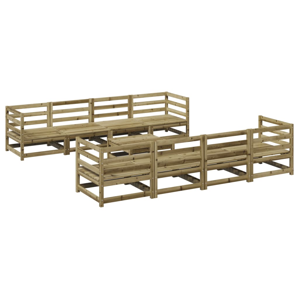 9 Piece Garden Sofa Set Pressure Treated Pine Wood