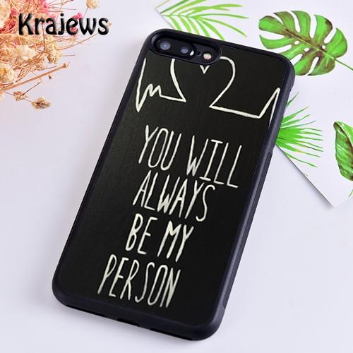 Krajews You're My Person Greys Anatomy phone Case coque For iPhone 17 Air 17 Air 16e Pro 15 14 Plus 11 12 Max 13 cover
