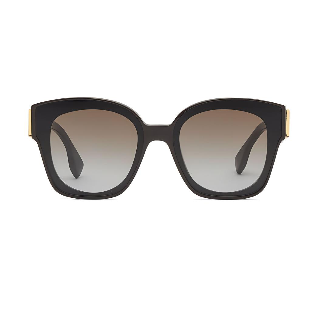 Fendi Oversized F Pattern Acetate Metal Irregular Sunglasses Women Sunglasses Black FE40098I-48F