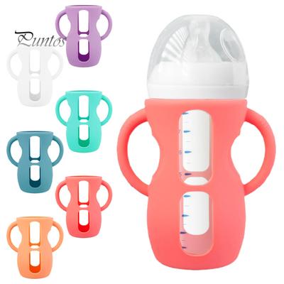 Babyflaschenhülle für Philips 4/8oz Glas, Silikon-Griffe mit einfachem Griff zum Schutz vor Stürzen, reduziert den Plastikkontakt, Babyflaschenabdeckung
