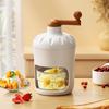 Hand Crank Kitchen Ice Crusher Snow Cone Shaver With Tray Stainless Steel Blade Non-electric Machine For Home Commercial