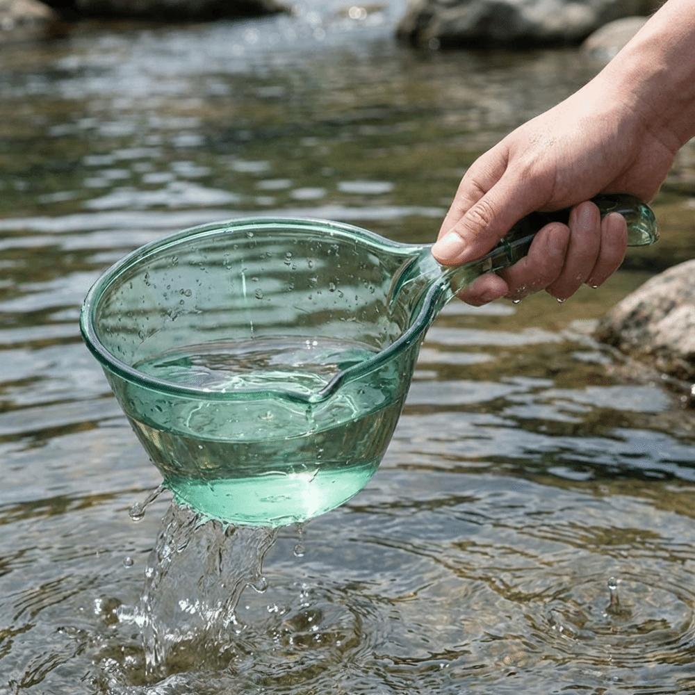 Kitchen Tools Plastic Water Ladle Large Capacity Transparent Water Dipper Thickened Water Scoop Outdoor