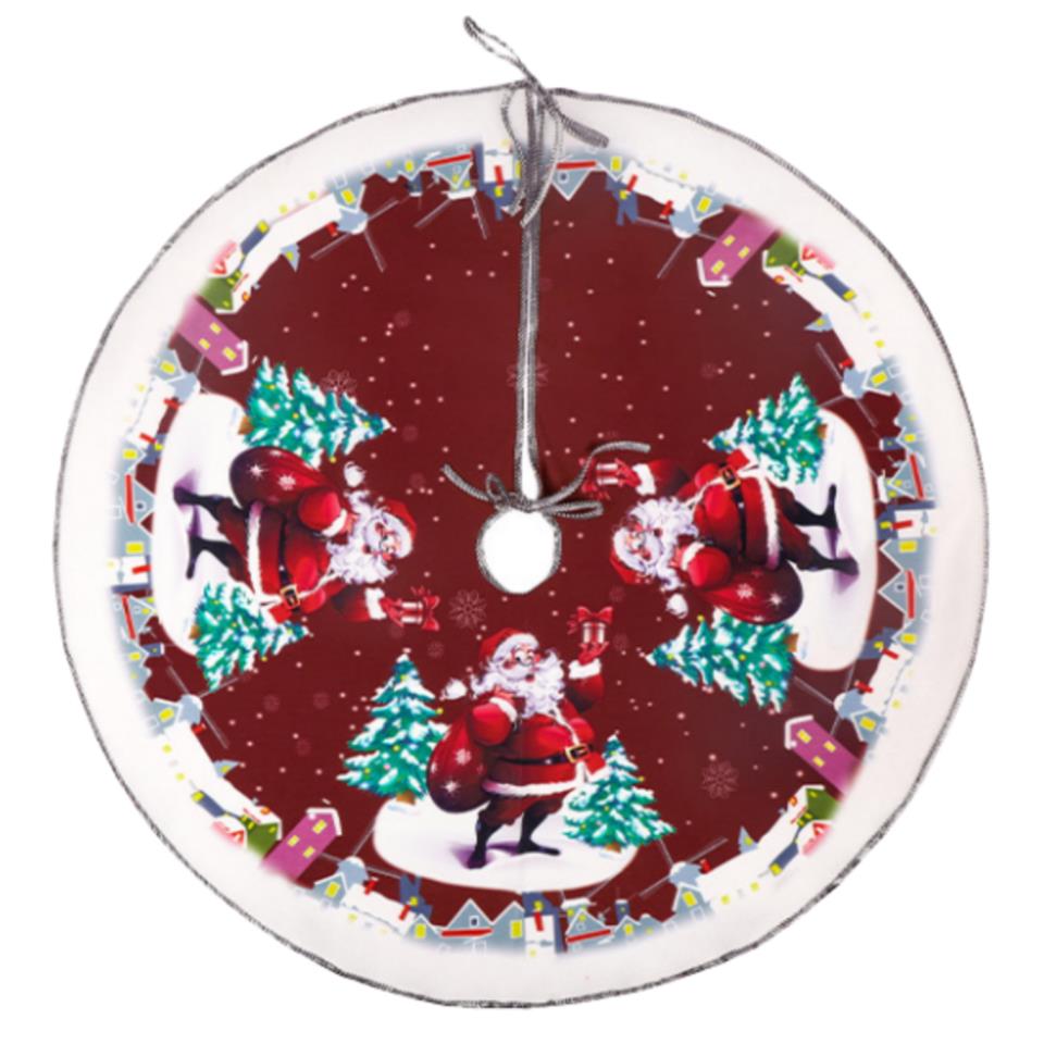 62CM Kreskówkowy Dywanik pod Choinkę Rękodzieło Podstawa Otaczająca Drzewko Zestaw Wesołych Świąt Dekoracje do Domu Ozdoby Świąteczne Navidad