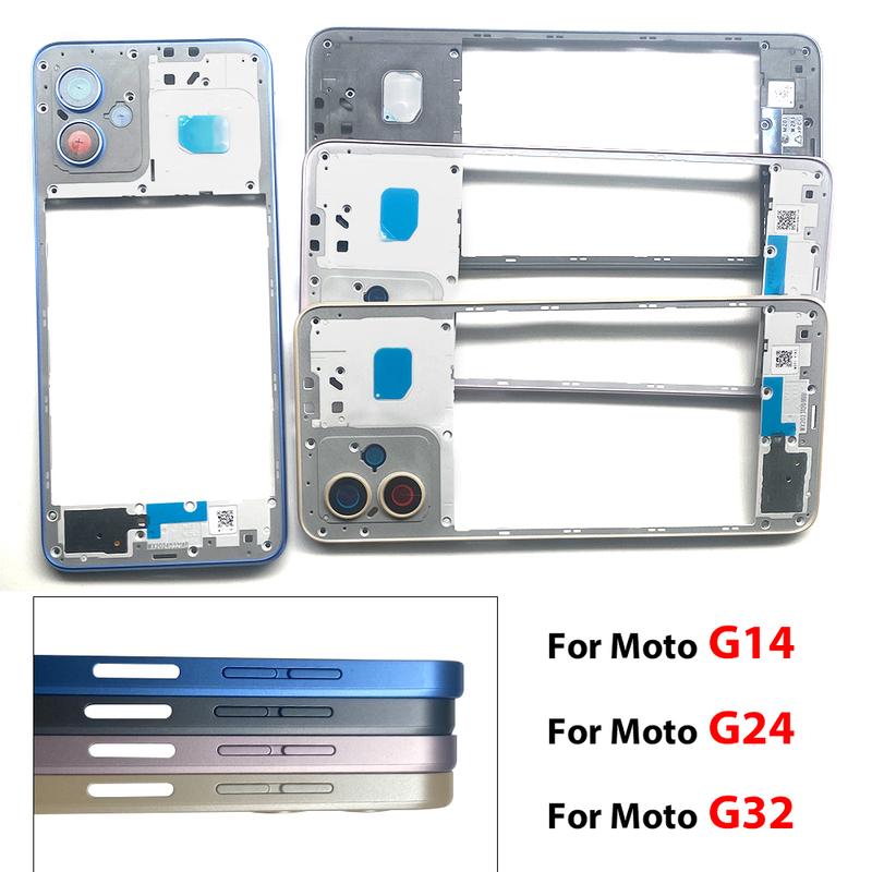 Nuovo Telaio Centrale Per Moto G14 G24 G32 Alloggiamento Sportellino Cornice Parti di Ricambio